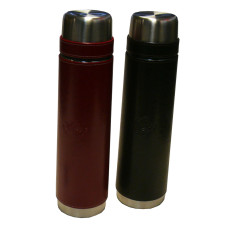 Termo de 1 litro forrado en simil cuero 535 g