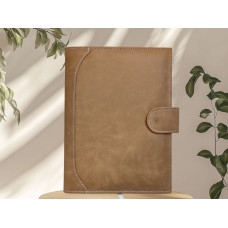 Agenda Milenium dia a dia año 2026 Tapa Especial simil cuero arena con broche cod. 87/1911