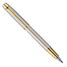 Lápicera pluma Parker IM acero con dorado CT GT
